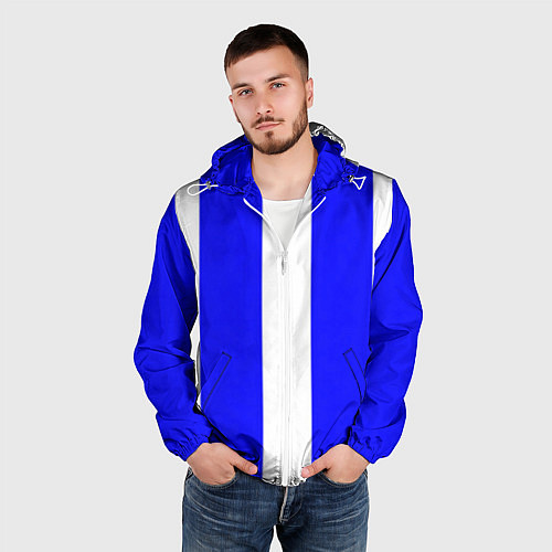 Мужская ветровка Color white blue line / 3D-Белый – фото 3
