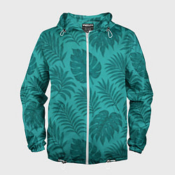 Мужская ветровка Тропические листья - паттерн
