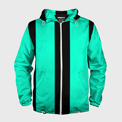 Мужская ветровка Color light blue white line