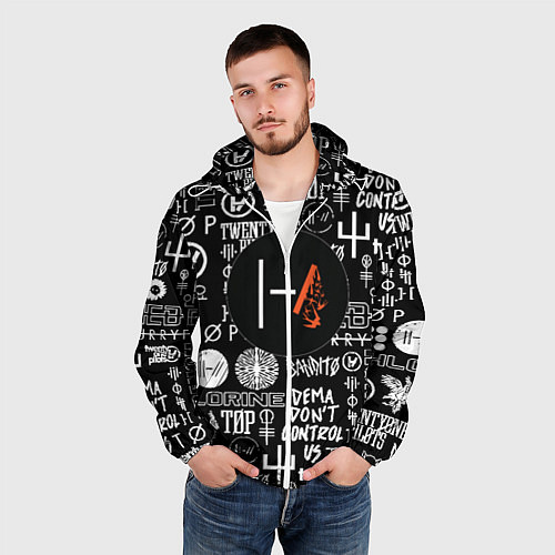 Мужская ветровка Twenty one pilots rock logo / 3D-Белый – фото 3