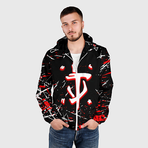 Мужская ветровка Doom краски штрихи / 3D-Белый – фото 3