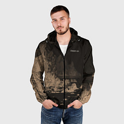 Ветровка с капюшоном мужская Dream on тёмно-коричневый, цвет: 3D-черный — фото 2