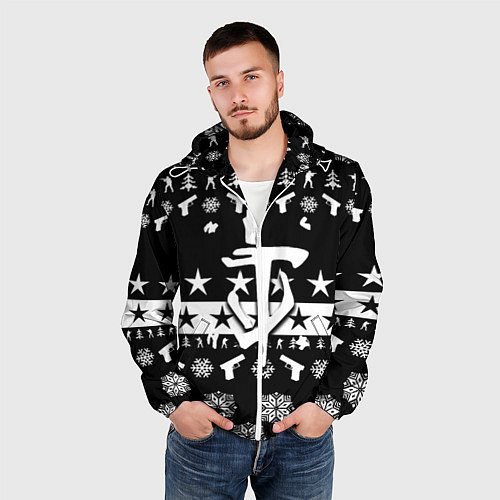 Мужская ветровка Doom x csgo winter / 3D-Белый – фото 3