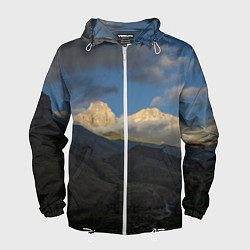 Ветровка с капюшоном мужская Массив Метеген, цвет: 3D-белый