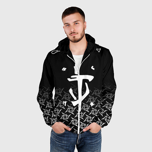 Мужская ветровка Doom ninja / 3D-Белый – фото 3