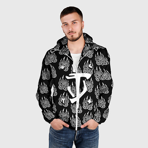 Мужская ветровка Doom хищник леса / 3D-Белый – фото 3