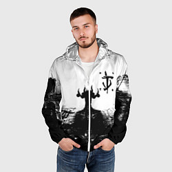 Ветровка с капюшоном мужская Doom демон марса, цвет: 3D-белый — фото 2