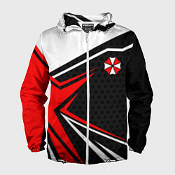 Ветровка с капюшоном мужская Umbrella - red uniform, цвет: 3D-белый