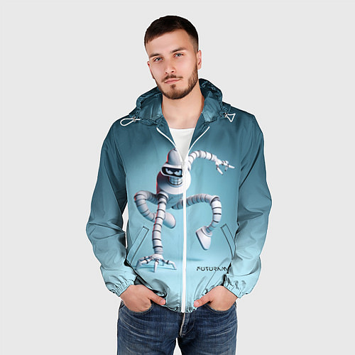 Мужская ветровка Spider Bender - meme / 3D-Белый – фото 3