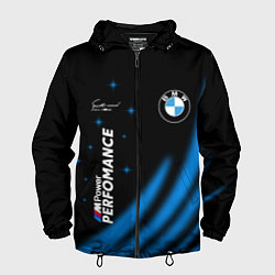 Ветровка с капюшоном мужская BMW Power Performance, цвет: 3D-черный