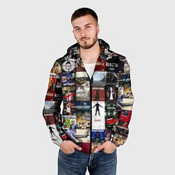Ветровка с капюшоном мужская Eminem - обложки альбомов и песен, цвет: 3D-черный — фото 2