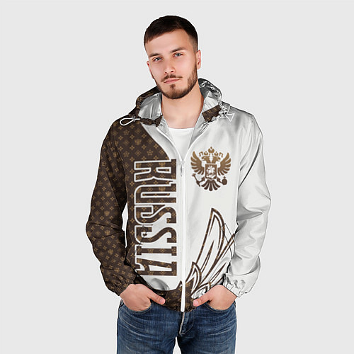 Мужская ветровка Герб России / 3D-Белый – фото 3