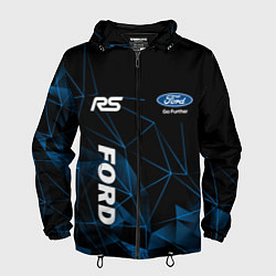 Ветровка с капюшоном мужская Ford RS, цвет: 3D-черный