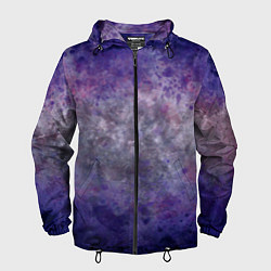 Мужская ветровка Абстракция - a blue-violet gap into gray space