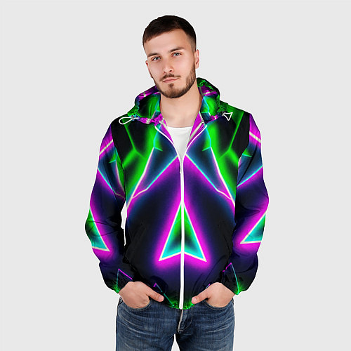 Мужская ветровка Multicolored colorful color / 3D-Белый – фото 3