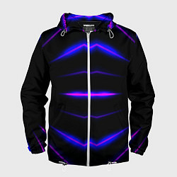 Ветровка с капюшоном мужская Color black neon, цвет: 3D-белый
