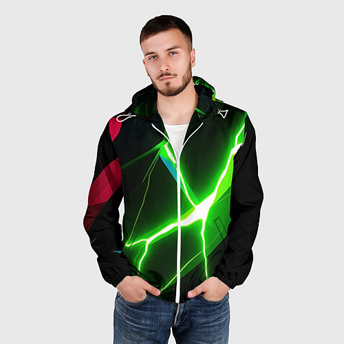 Мужская ветровка Звездный свет / 3D-Белый – фото 3