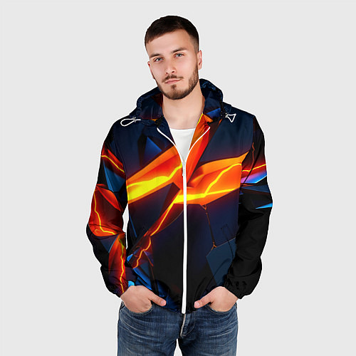 Мужская ветровка Plate fractures / 3D-Белый – фото 3