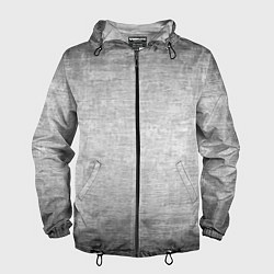 Ветровка с капюшоном мужская Серая текстура с потёртостями и лёгким затемнением, цвет: 3D-черный