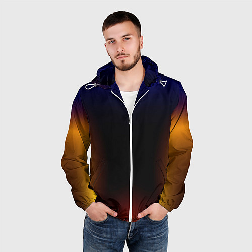 Мужская ветровка Color black red blue / 3D-Белый – фото 3