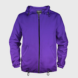 Ветровка с капюшоном мужская The color is purple, цвет: 3D-черный