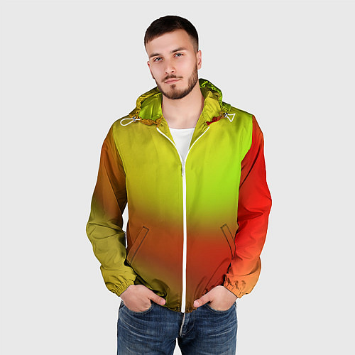 Мужская ветровка Color multicolored gradient / 3D-Белый – фото 3