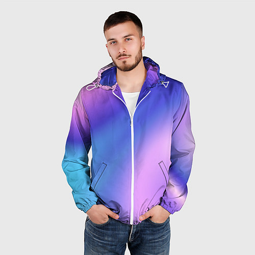 Мужская ветровка Color multicolored gradient / 3D-Белый – фото 3