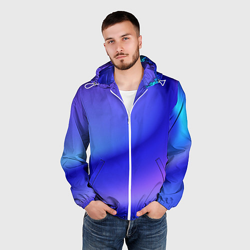 Мужская ветровка The color is multicolored / 3D-Белый – фото 3