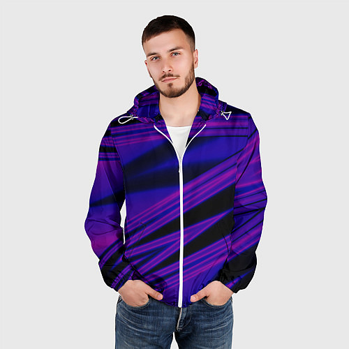 Мужская ветровка Color multi-colored neon / 3D-Белый – фото 3