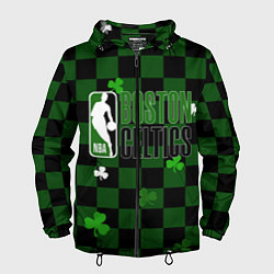 Ветровка с капюшоном мужская NBA Boston Celtics, цвет: 3D-черный