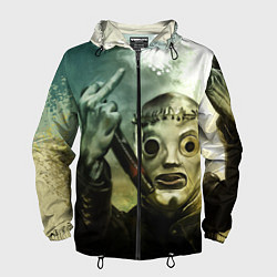 Ветровка с капюшоном мужская Slipknot, цвет: 3D-черный