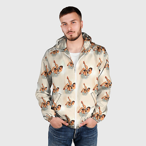 Мужская ветровка Ножки / 3D-Белый – фото 3
