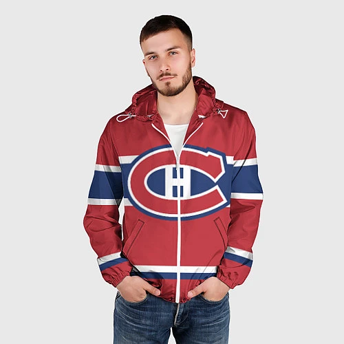 Мужская ветровка Montreal Canadiens / 3D-Белый – фото 3