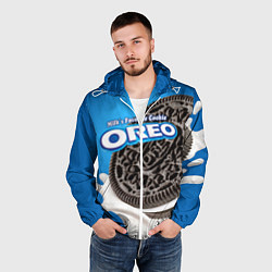 Ветровка с капюшоном мужская Oreo, цвет: 3D-белый — фото 2