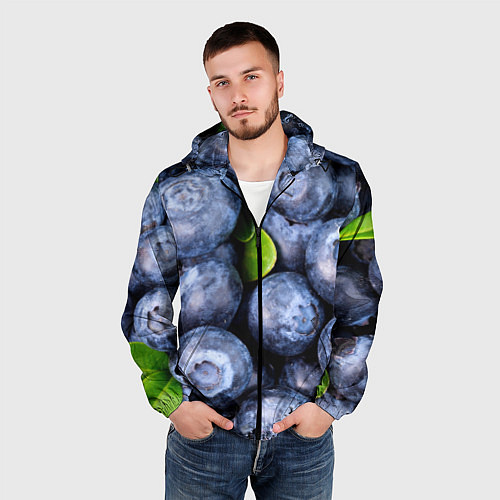 Мужская ветровка Черника / 3D-Черный – фото 3