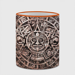 Кружка 3D Народ Майя, цвет: 3D-оранжевый кант — фото 2