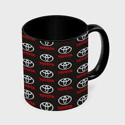 Кружка 3D Toyota, цвет: 3D-белый + черный
