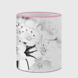 Кружка 3D Белая сакура, цвет: 3D-розовый кант — фото 2