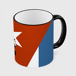Кружка 3D Куба, цвет: 3D-черный кант