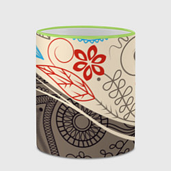 Кружка 3D Прованс, цвет: 3D-светло-зеленый кант — фото 2