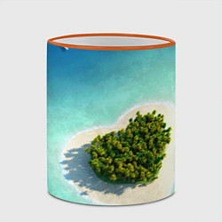 Кружка 3D Остров, цвет: 3D-оранжевый кант — фото 2