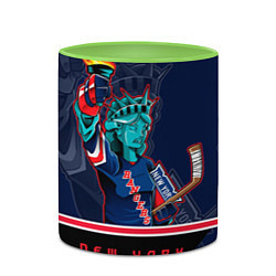 Кружка 3D New York Rangers, цвет: 3D-белый + светло-зеленый — фото 2