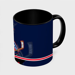 Кружка 3D New York Rangers, цвет: 3D-белый + черный