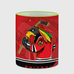 Кружка 3D Chicago Blackhawks, цвет: 3D-светло-зеленый кант — фото 2
