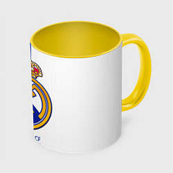 Кружка 3D Real Madrid CF, цвет: 3D-белый + желтый