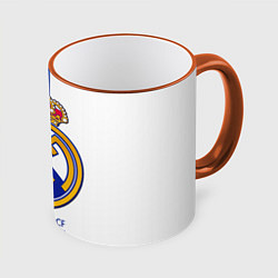 Кружка 3D Real Madrid CF, цвет: 3D-оранжевый кант
