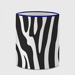 Кружка 3D Шкура зебры, цвет: 3D-синий кант — фото 2