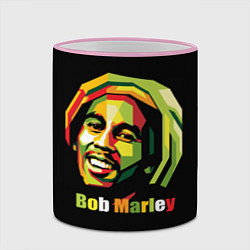 Кружка 3D Bob Marley Smile, цвет: 3D-розовый кант — фото 2