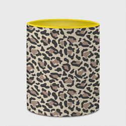 Кружка 3D Шкура леопарда, цвет: 3D-белый + желтый — фото 2