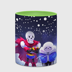 Кружка 3D Sans & Papyrus, цвет: 3D-белый + светло-зеленый — фото 2